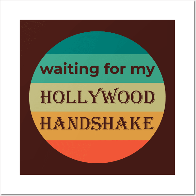 paul Hollywood handshake vintage circle Wall Art by shimodesign